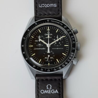 Swatch x OMEGA, MoonSwatch Bioceramic "Mission to the Moon" Quartz Chronograph Wristwatch