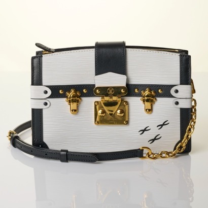 Louis Vuitton, White Epi Trunk Clutch