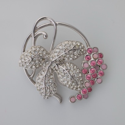 Swarovski, Multicolour Crystal Brooch with Box