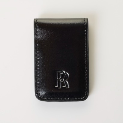 Rolls Royce, Black Leather Money Holder with Box