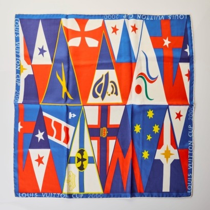 Louis Vuitton, 100% Silk, America's Cup 2000 Bandana