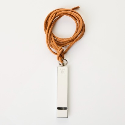 Louis Vuitton, America's Cup 2000 Whistle with Tan Leather Neck Cord