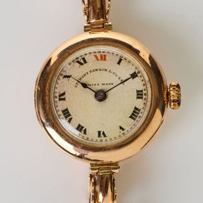 9ct Rose Gold, Ladies Rolex retailed by Stewart Dawson & Co Ltd, Hand-wound Wristwatch, circa 1915