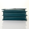 Saint Laurent, Dark Turquoise Grained Calfskin Medium Sunset Bag - 3