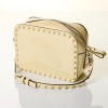 Valentino Garavani, Cream Patent Leather Rockstud Camera Bag, Size S - 2