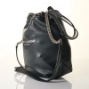 Saint Laurent, Black Vegan Leather Bucket Bag - 2