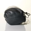 Saint Laurent, Black Vegan Leather Bucket Bag - 3