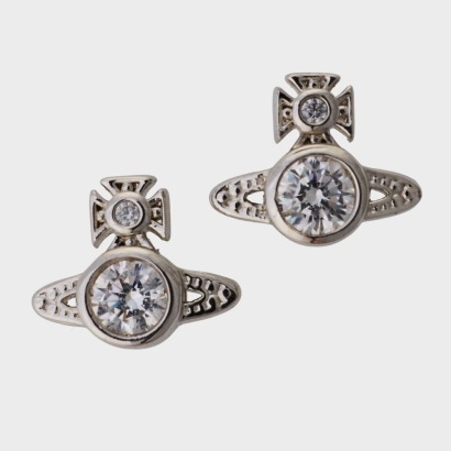 Vivienne Westwood, Crystal Orb Earrings with Box