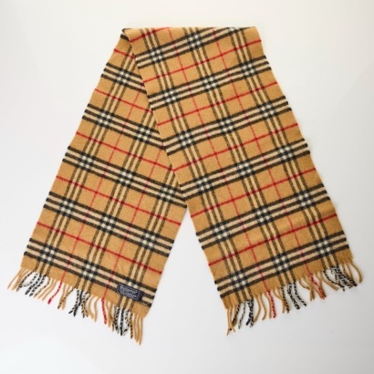 Burberry, 100% Lambswool Camel Scarf
