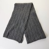 Dolce & Gabbana, Knitted Grey Wool Scarf