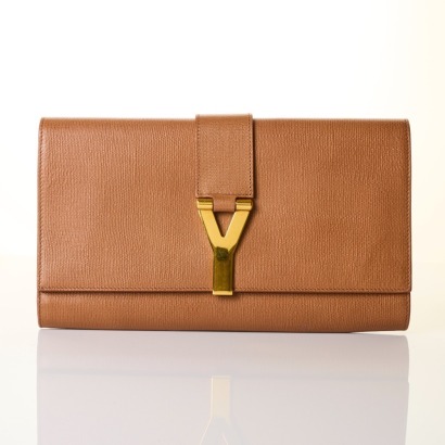 Saint Laurent, Brown Sac Clutch