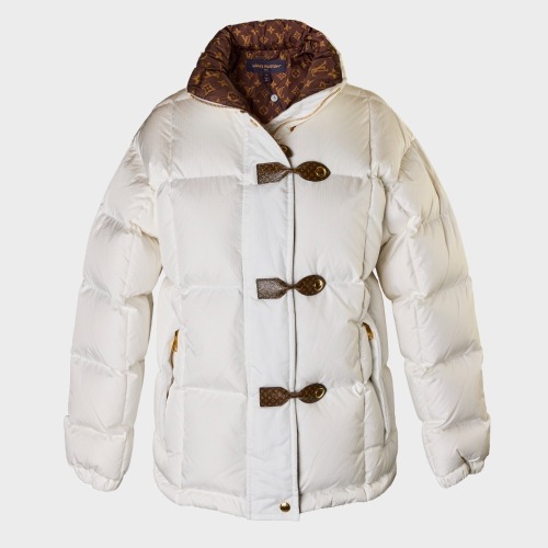 Louis Vuitton, Monogram Accent Pillow Puffer Jacket, Size 34 FR