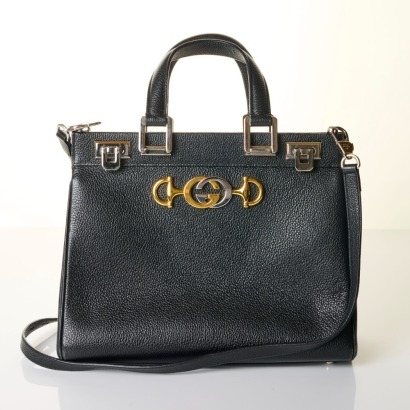 Gucci, Black Leather Zumi Tote Bag