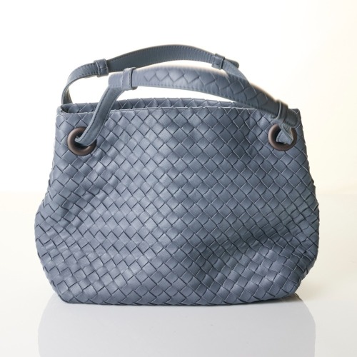 Bottega Veneta, Intrecciato Blue Leather Bag