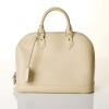 Louis Vuitton, Cream Epi Alma Bag, Size PM