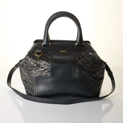 Bally, Black Leather Tote Bag