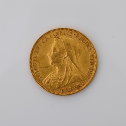 22ct Yellow Gold, 1900 Sovereign Coin