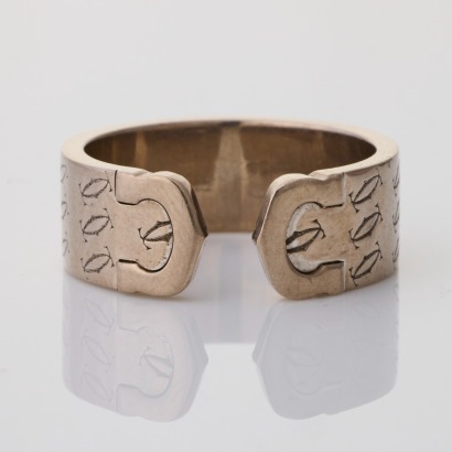 Cartier, Double 'C' de Cartier, 18ct White Gold Ring, circa 2000