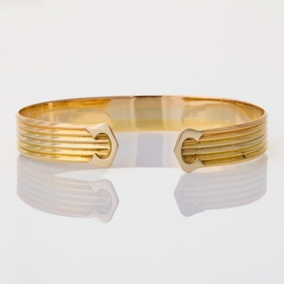 18ct Yellow / Rose / White Gold, Cuff Bangle