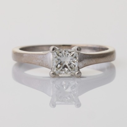 Henry Birks & Sons, 18ct White Gold, 0.51ct Diamond Solitaire Ring