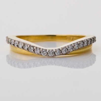 18ct Yellow / White Gold, 0.30ct Diamond Set Band