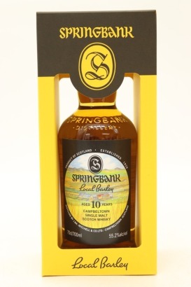 (1) Springbank Local Barley 10 Year Old Single Malt Scotch Whisky, Campbeltown, 55.2% ABV (Bere Barley from Clochkiel Farm (Peninsula, Kintyre)) (GB)