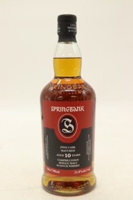 (1) Springbank Fino Cask Matured 10 Year Old Single Malt Scotch Whisky, Campbeltown, 55% ABV