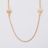 Tiffany & Co, 85cm, 18ct Rose Gold, Diamond / Mother of Pearl Station Necklace