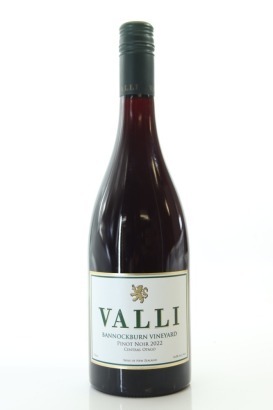 (1) 2022 Valli Bannockburn Vineyard Pinot Noir, Bannockburn