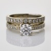 19ct White Gold, 0.75ct Canadian Diamond / 0.34ct Diamond Ring set