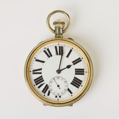 Nickel Plated, Dimier Freres & Cie "Goliath" Open-faced Regulator Pocket Watch, late 19th / early C20th