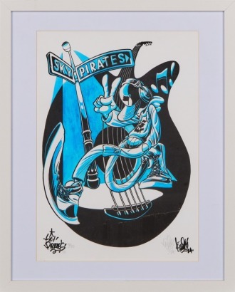 An Elliot Francis Sky Pirates Print, Editioned 16/25