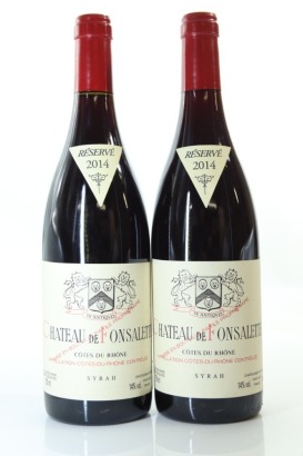 (2) 2014 Chateau de Fonsalette Cotes du Rhone Cuvee Syrah Reserve