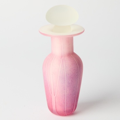 A Signed New Zealand Art Glass Perfume Bottle