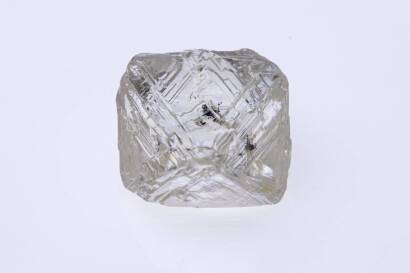 A loose uncut natural diamond crystal, of known weight 1.96 carat. Gemologist's report available.