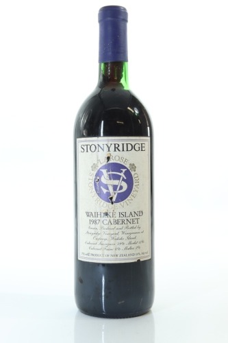 (1) 1987 Stonyridge Vineyard Larose, Waiheke Island (TOL) (TS)
