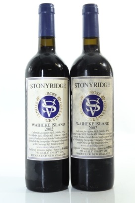 (2) 2002 Stonyridge Vineyard Larose, Waiheke Island
