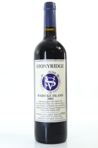 (1) 2003 Stonyridge Vineyard Larose, Waiheke Island