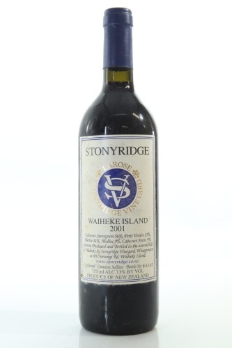 (1) 2001 Stonyridge Vineyard Larose, Waiheke Island