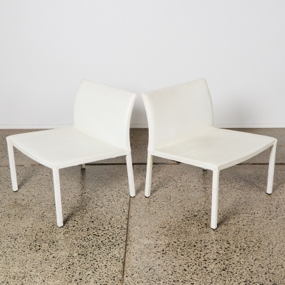 A Pair of White Occasional Chairs