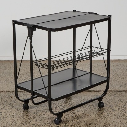 An FRZ Germany Attributed Folding Metal Cart