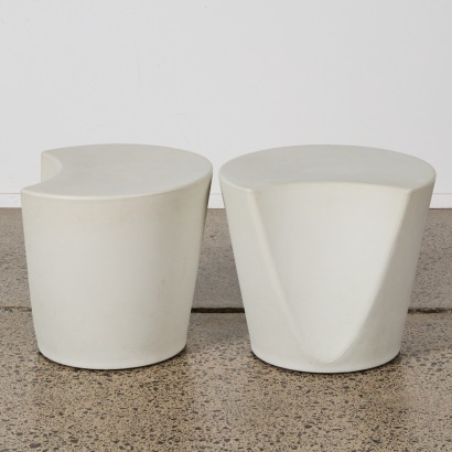 A Pair of Apple Stools Designed by Egidio Panzera