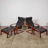 A Pair of Leather Poang Chairs by Noboru Nakamura for IKEA