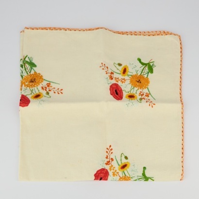 A Vintage Hand-Embroidered Tablecloth