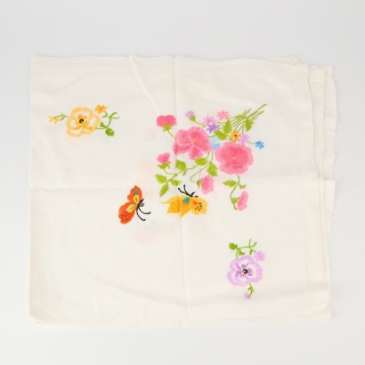 A Vintage Hand-Embroidered Tablecloth