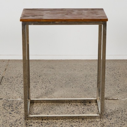 A Chrome Frame Hall Table