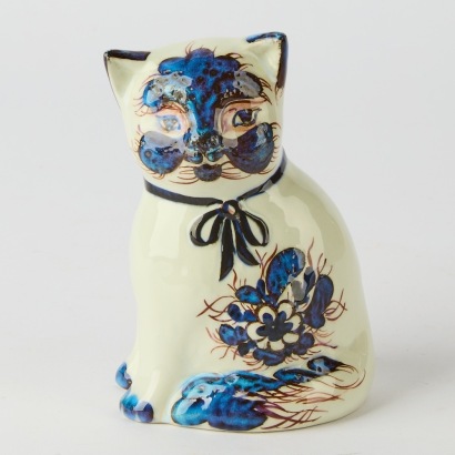 A Royal Copenhagen Aluminia porcelain Cat by Doreen Middelboe