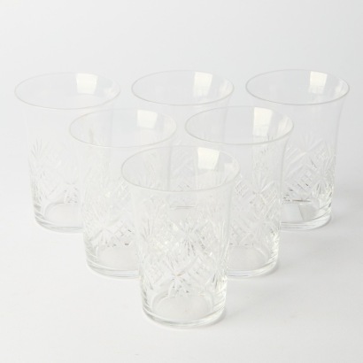 A Set of Six Edinburgh Crystal Flared Lip Glasses
