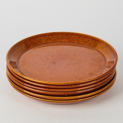 A collection of six Pioneer Glaze Crown Lynn Plates