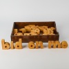 A Wooden Alphabet Set in Antique Filing Drawer - 2